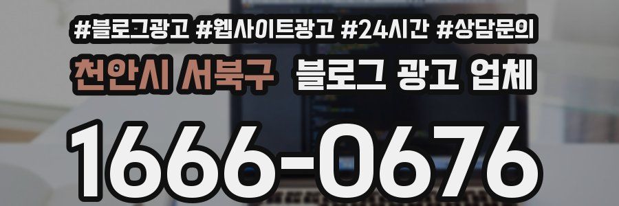 천안시 서북구 블로그 광고 업체