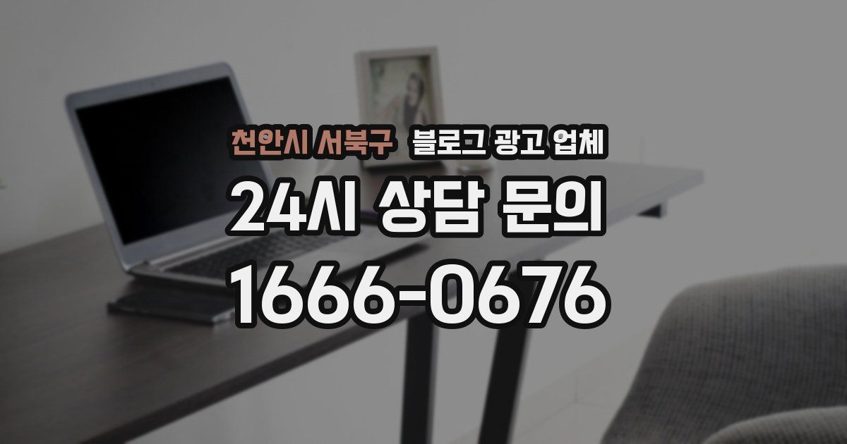 천안시 서북구 블로그 광고 업체