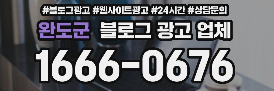 완도군 블로그 광고 업체