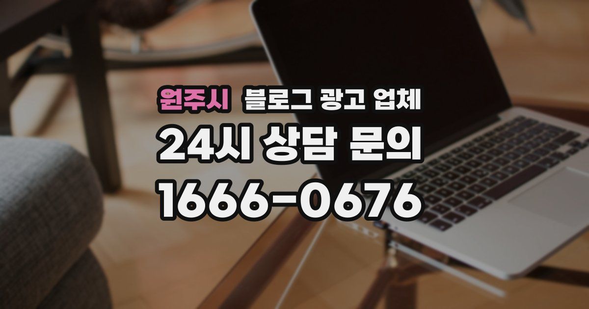 원주시 블로그 광고 업체