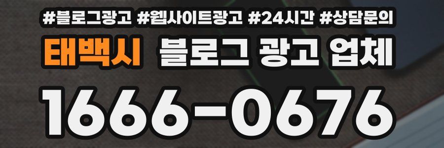태백시 블로그 광고 업체