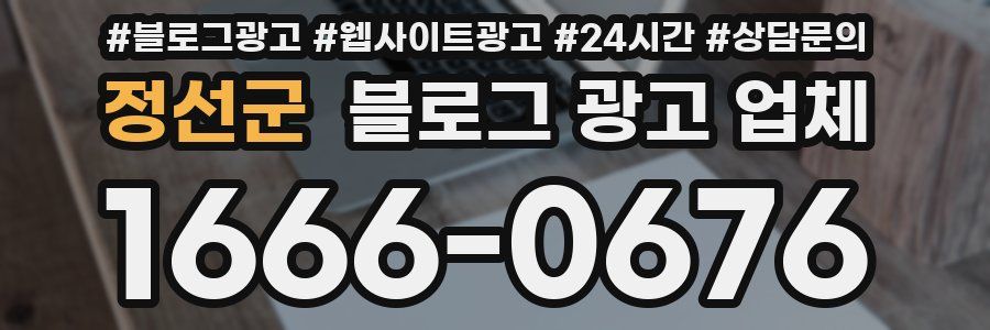 정선군 블로그 광고 업체