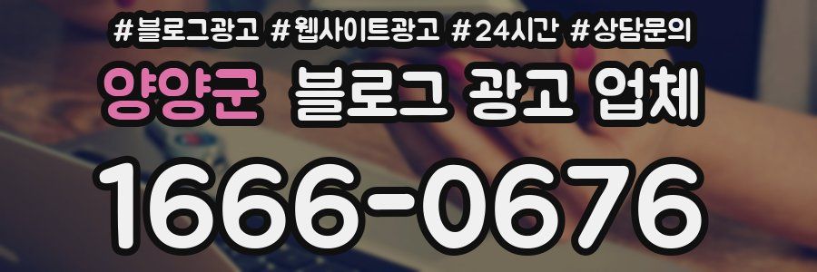 양양군 블로그 광고 업체