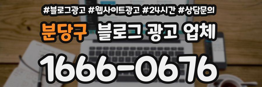분당구 블로그 광고 업체