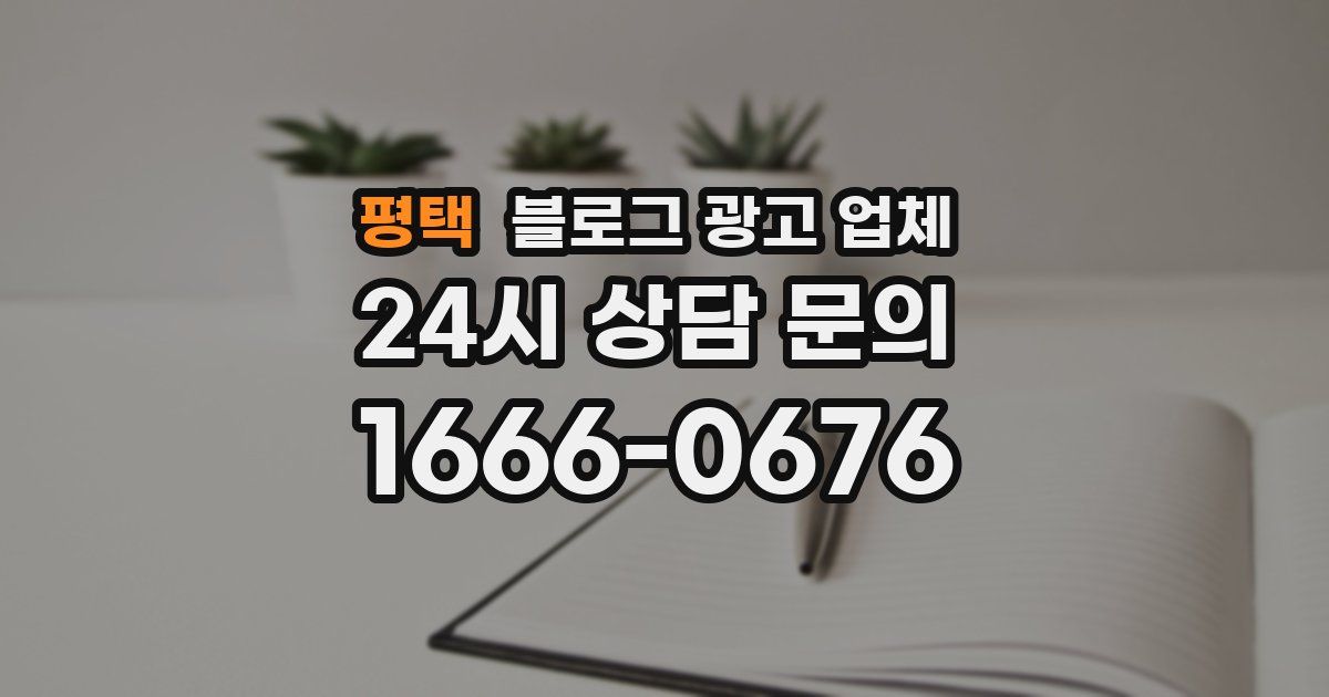 평택 블로그 광고 업체