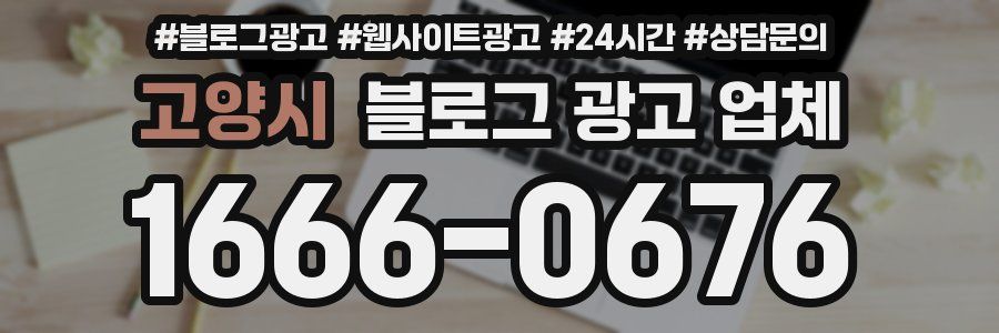 고양시 블로그 광고 업체