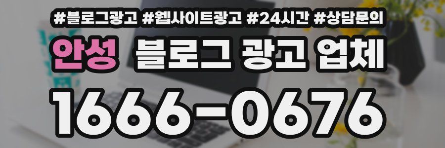 안성 블로그 광고 업체