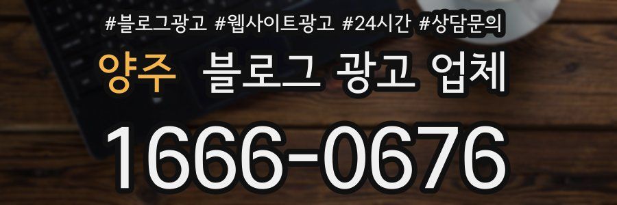 양주 블로그 광고 업체