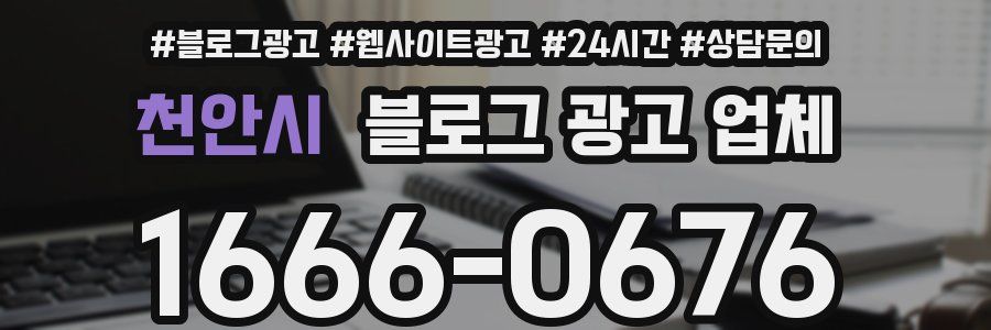 천안시 블로그 광고 업체