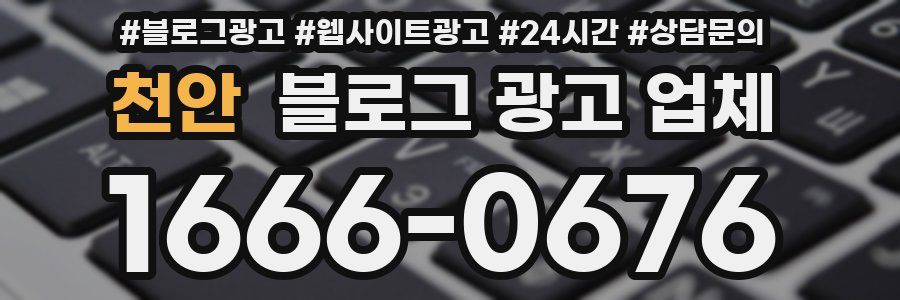 천안 블로그 광고 업체