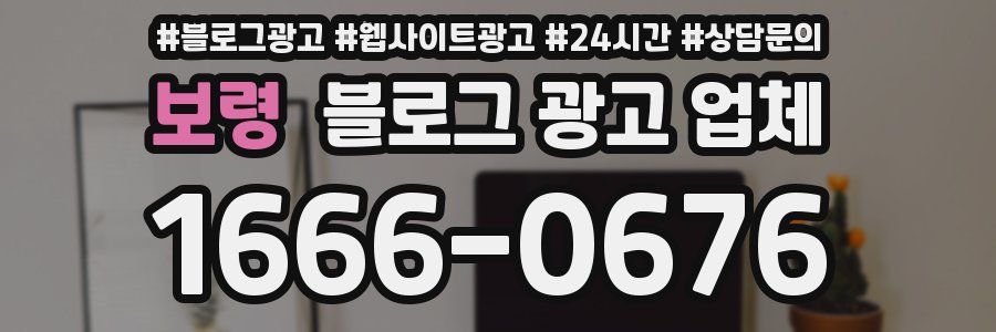 보령 블로그 광고 업체