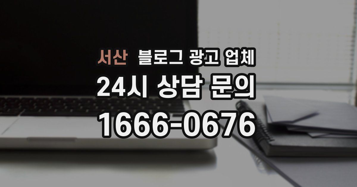 서산 블로그 광고 업체