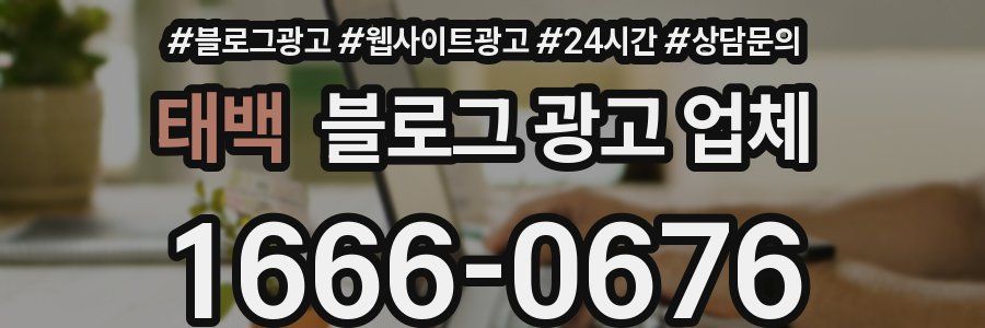 태백 블로그 광고 업체