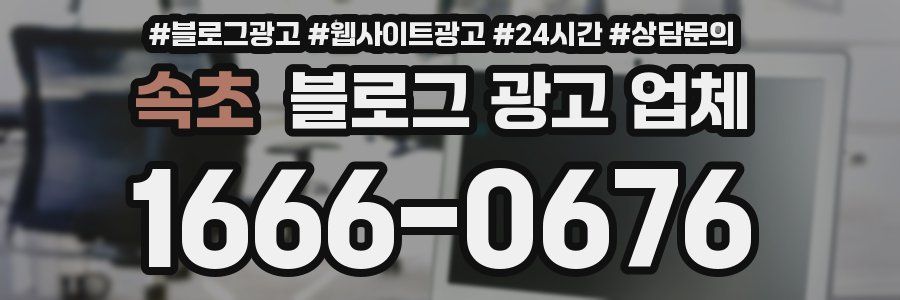 속초 블로그 광고 업체