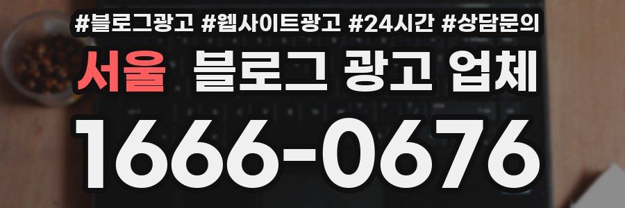 서울 블로그 광고 업체