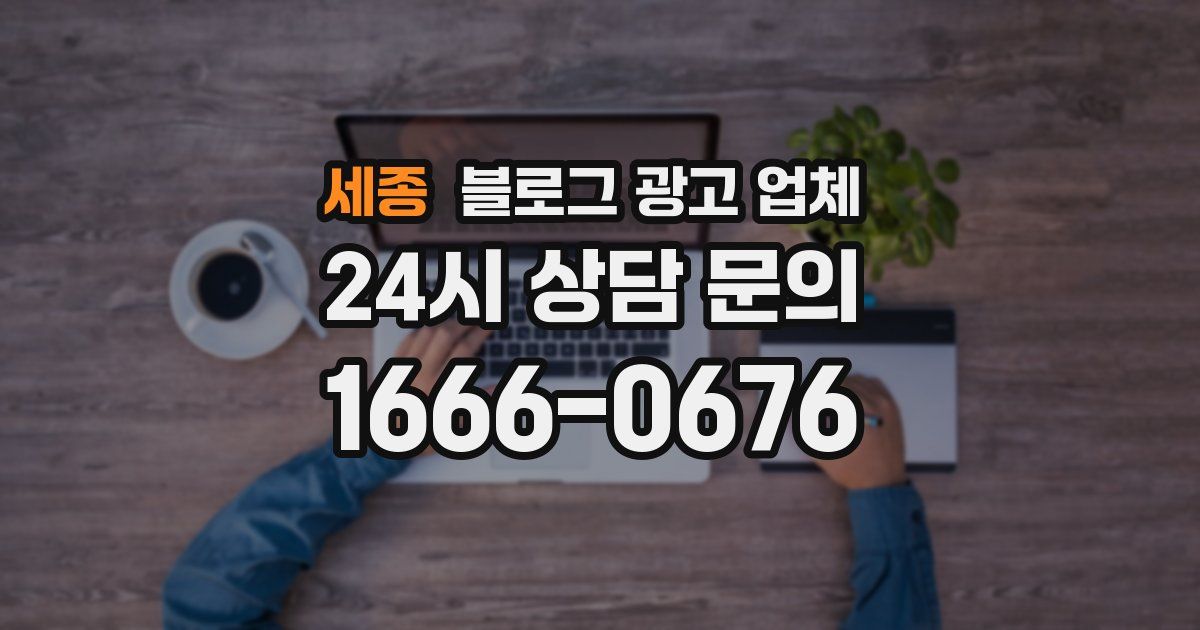 세종 블로그 광고 업체
