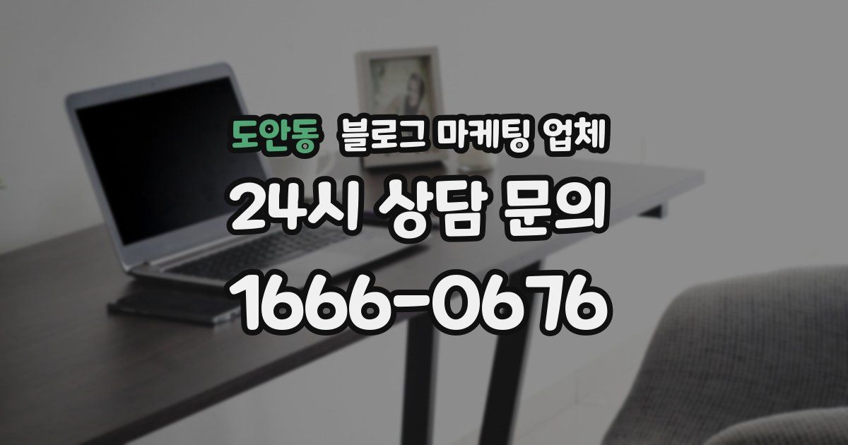도안동 블로그 마케팅 업체