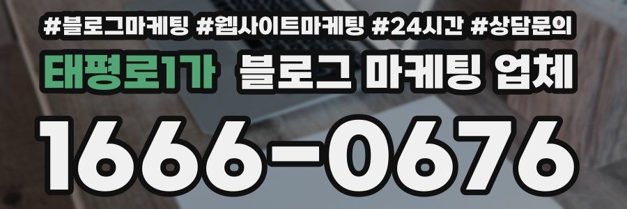태평로1가 블로그 마케팅 업체