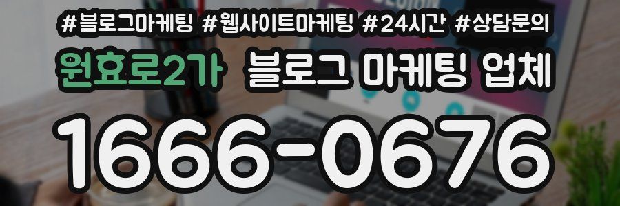 원효로2가 블로그 마케팅 업체