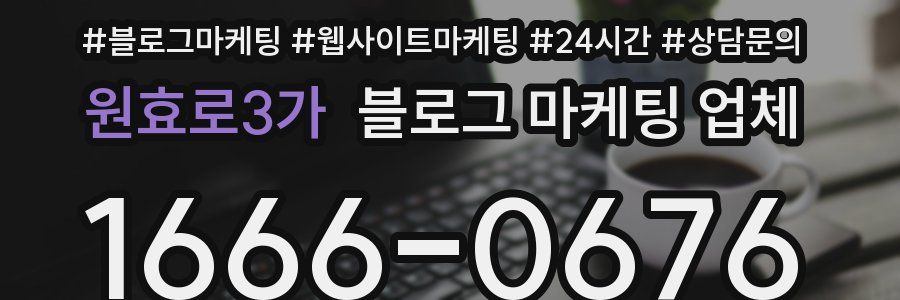 원효로3가 블로그 마케팅 업체