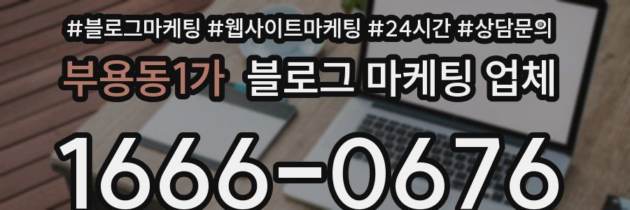 부용동1가 블로그 마케팅 업체