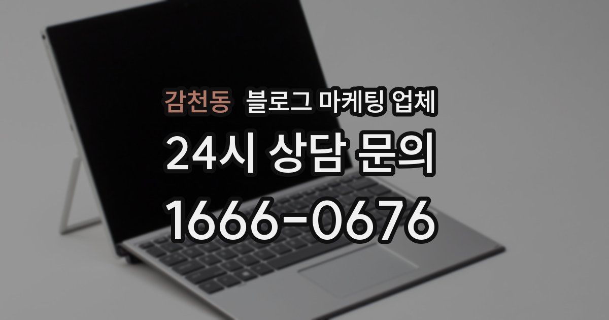 감천동 블로그 마케팅 업체