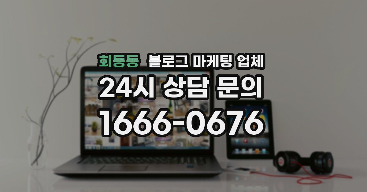 회동동 블로그 마케팅 업체