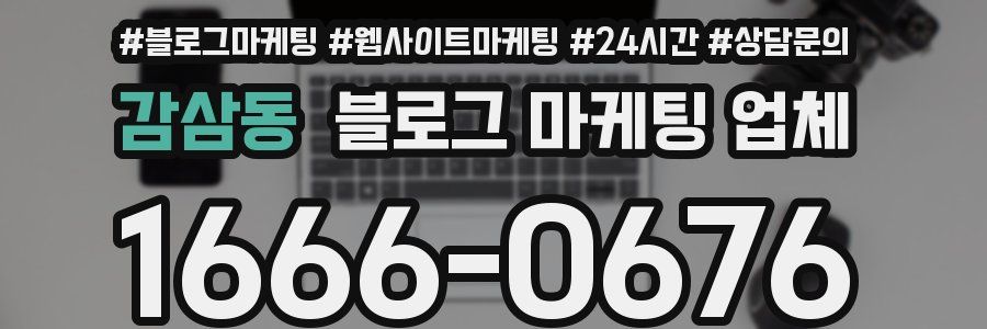 감삼동 블로그 마케팅 업체