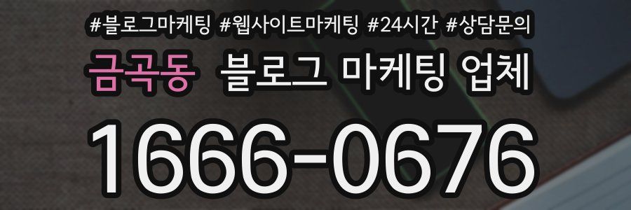 금곡동 블로그 마케팅 업체
