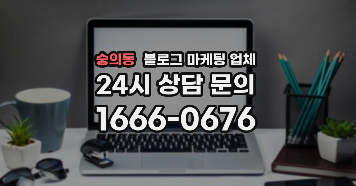 숭의동 블로그 마케팅 업체