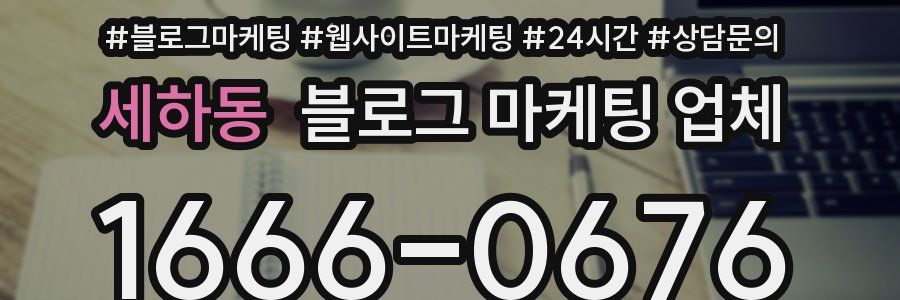 세하동 블로그 마케팅 업체