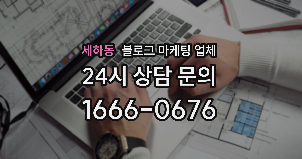 세하동 블로그 마케팅 업체