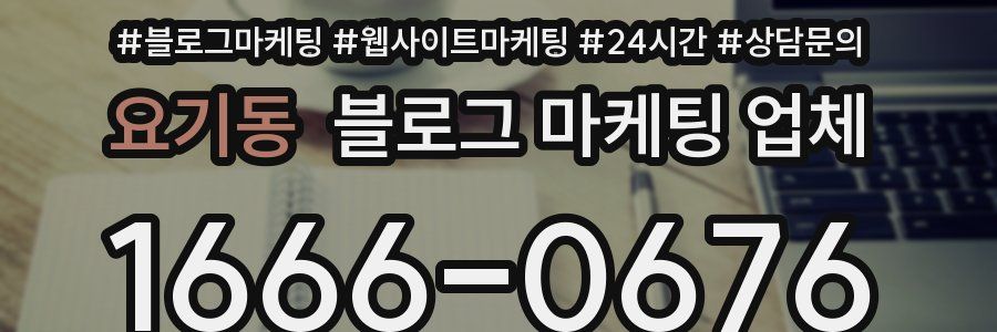 요기동 블로그 마케팅 업체