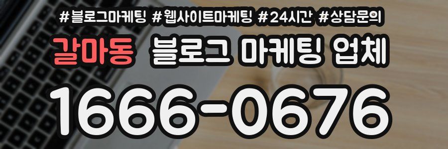 갈마동 블로그 마케팅 업체