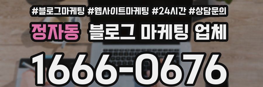 정자동 블로그 마케팅 업체