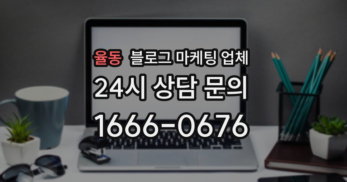 율동 블로그 마케팅 업체