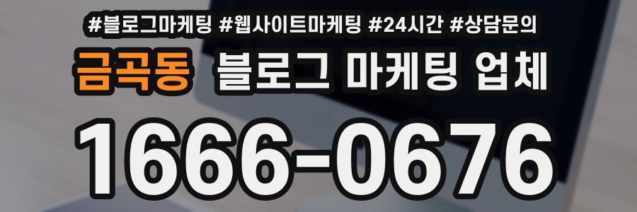 금곡동 블로그 마케팅 업체
