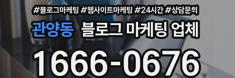 관양동 블로그 마케팅 업체