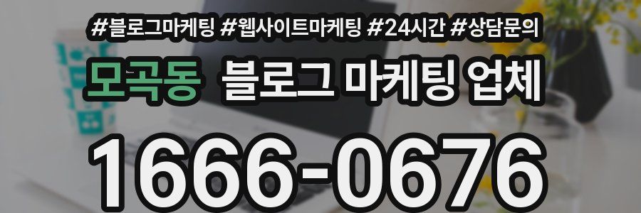 모곡동 블로그 마케팅 업체