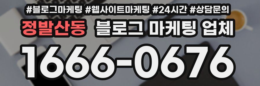 정발산동 블로그 마케팅 업체