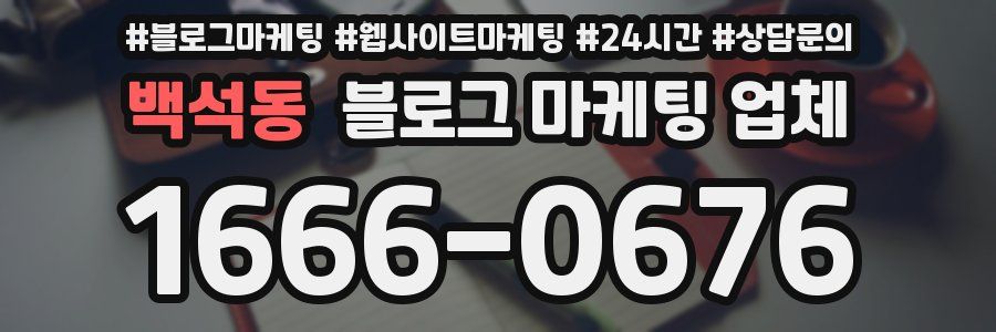 백석동 블로그 마케팅 업체