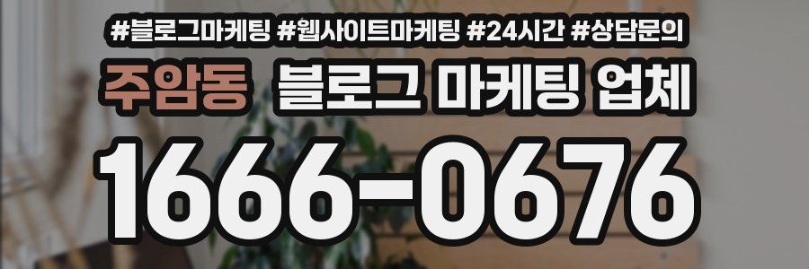 주암동 블로그 마케팅 업체