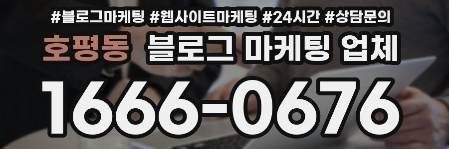 호평동 블로그 마케팅 업체