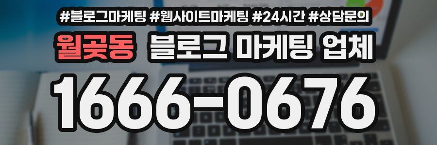 월곶동 블로그 마케팅 업체