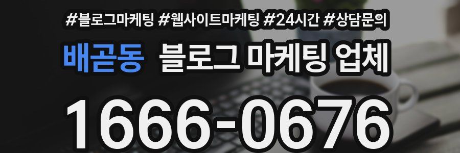배곧동 블로그 마케팅 업체