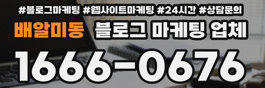 배알미동 블로그 마케팅 업체