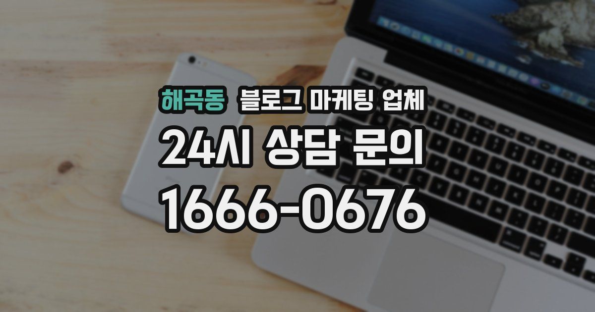 해곡동 블로그 마케팅 업체