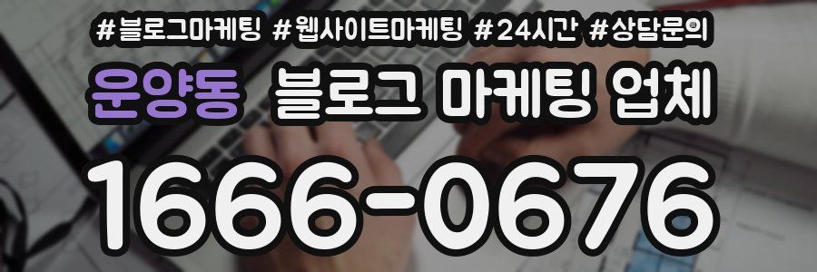 운양동 블로그 마케팅 업체