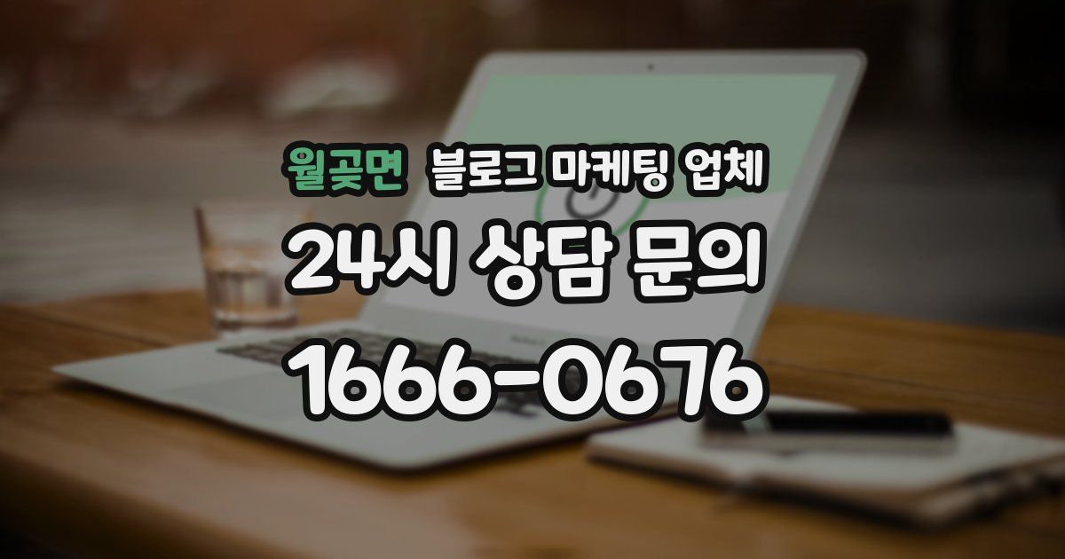 월곶면 블로그 마케팅 업체
