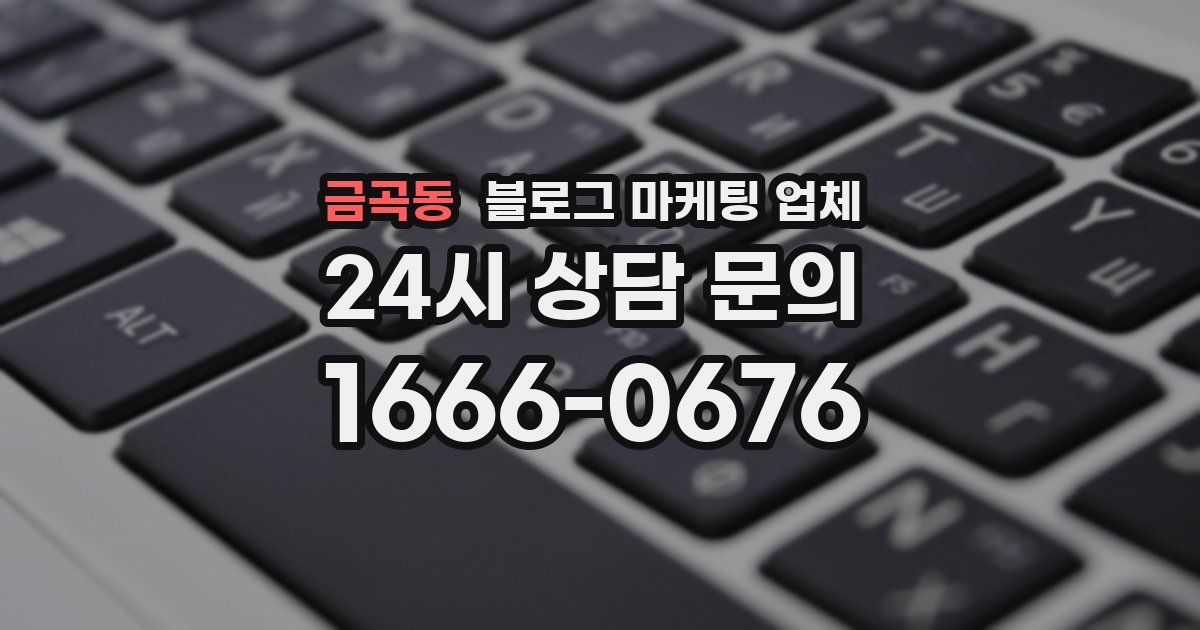 금곡동 블로그 마케팅 업체